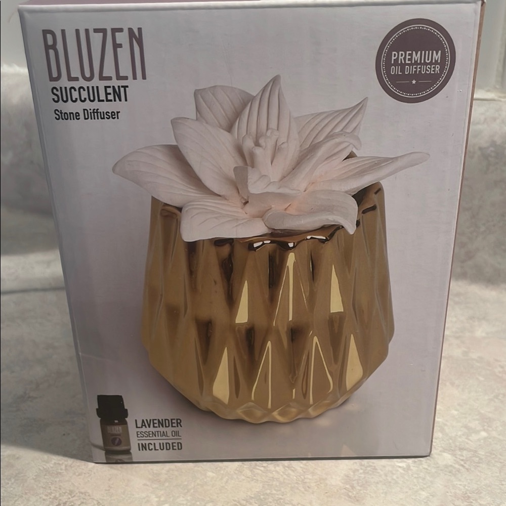 NIB Bluzen Succulent Stone Diffuser
